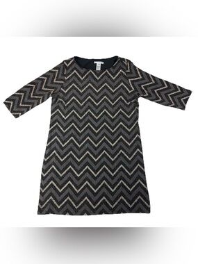 Studio One Metallic Chevron Party Dress Size 16